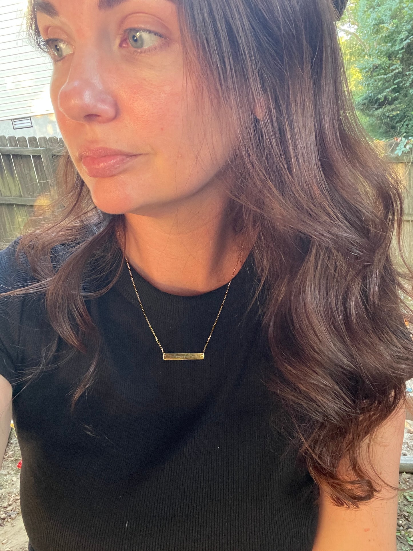 Autism Dainty Bar Necklace