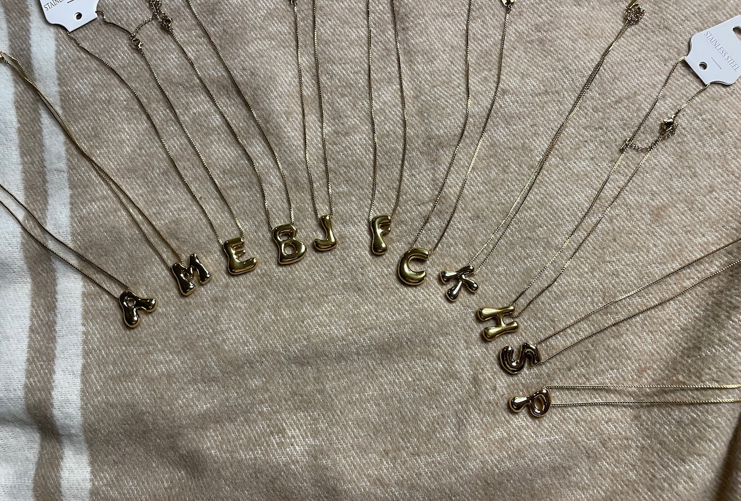 Gold Plated Letter Necklace
