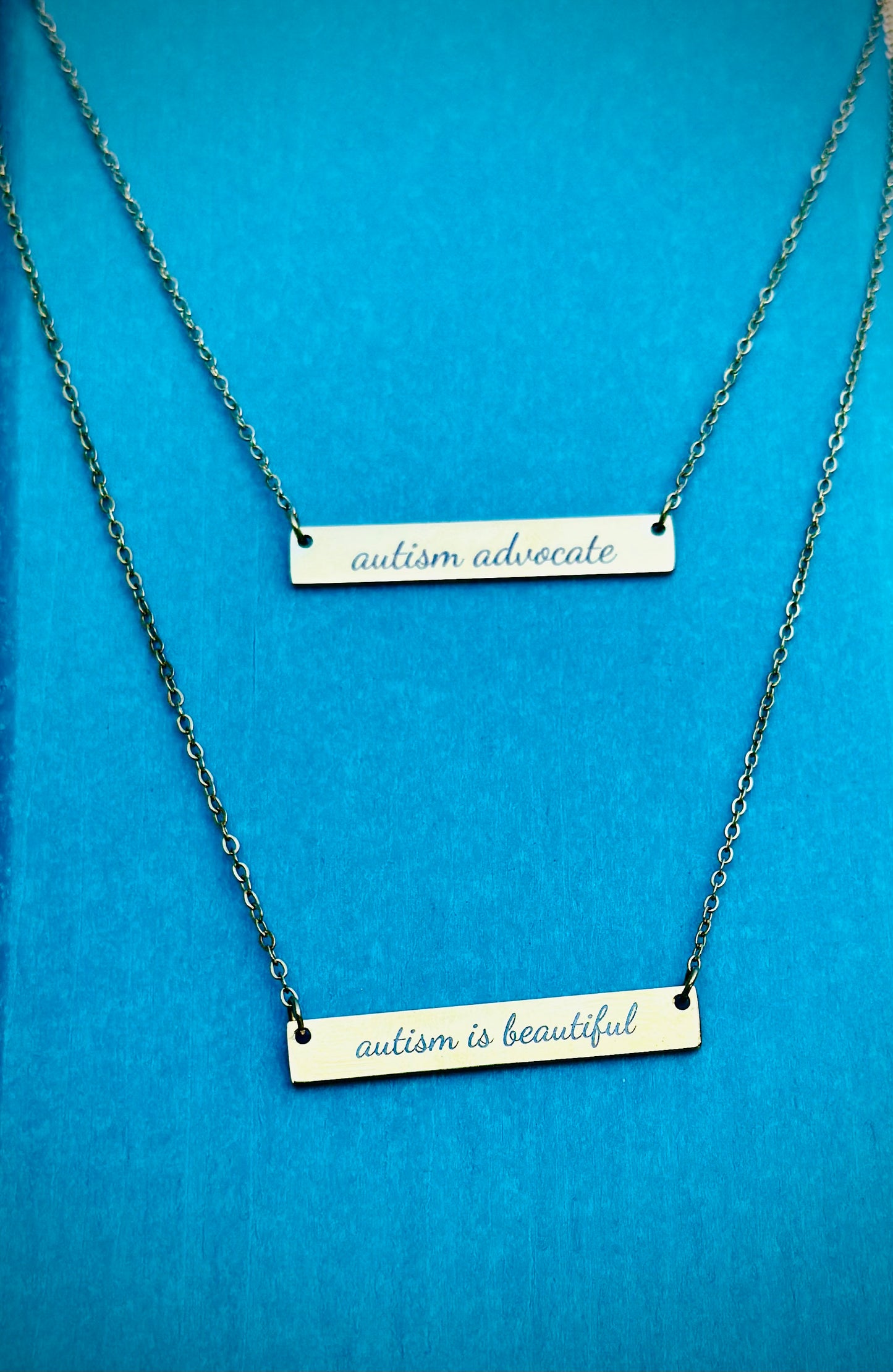 Autism Dainty Bar Necklace