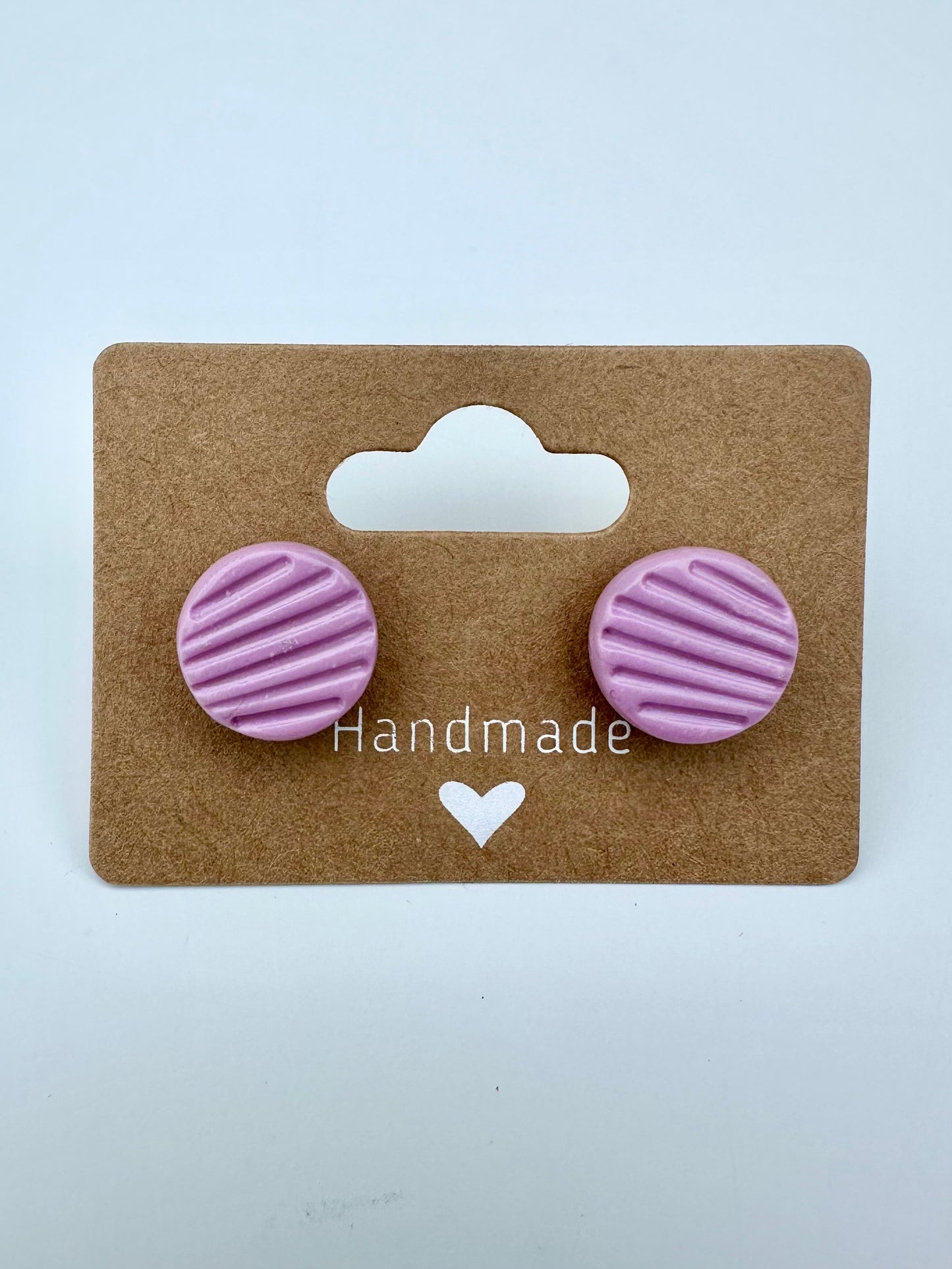BUTTON STUD EARRINGS