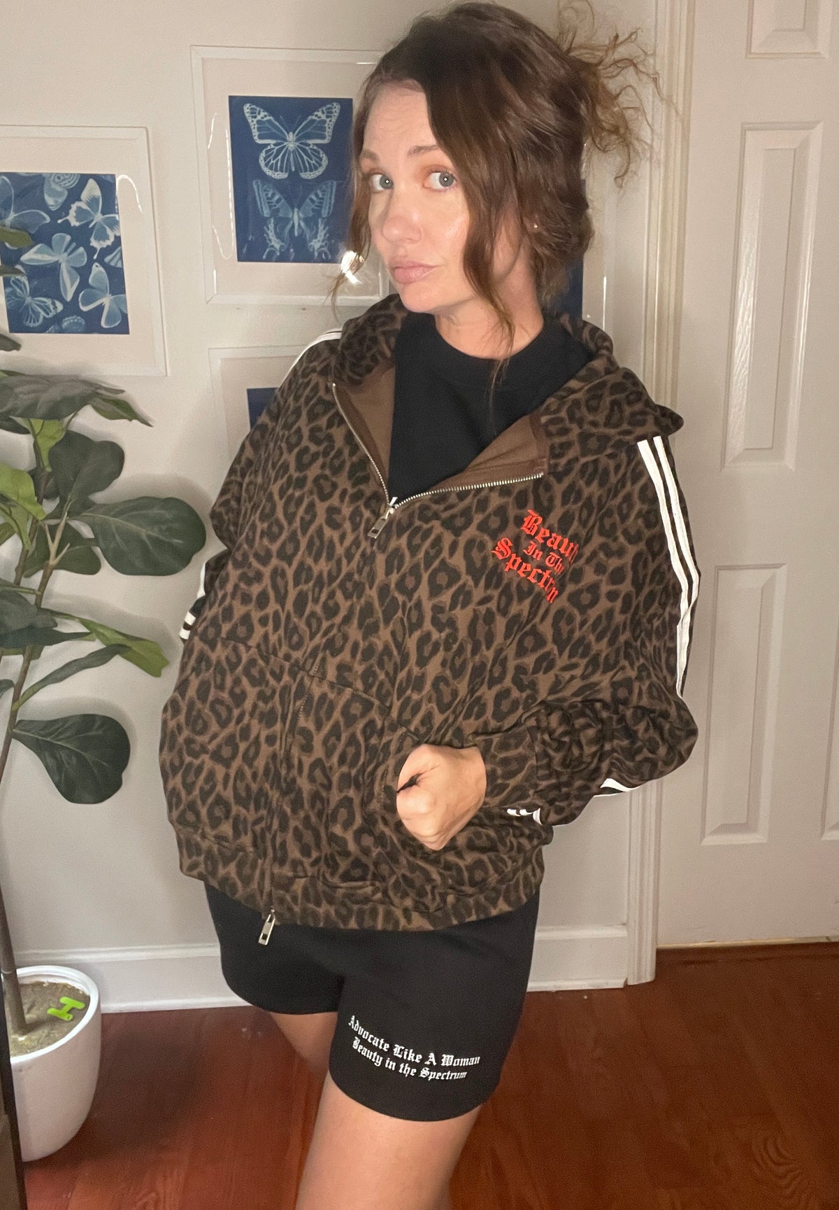 The Bowie Leopard Full Zip Hoodie