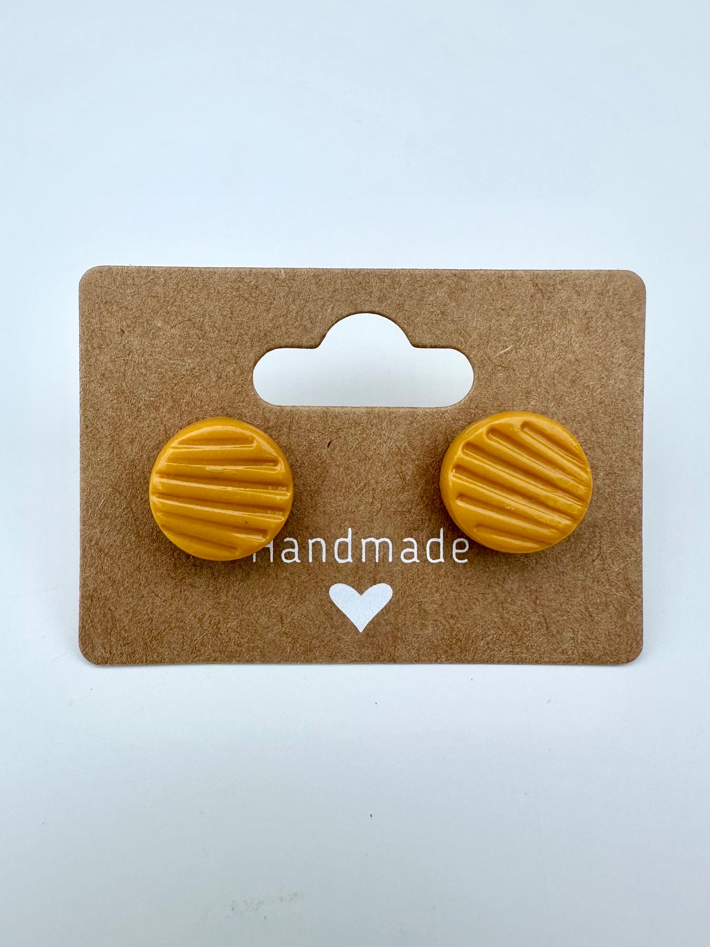 BUTTON STUD EARRINGS