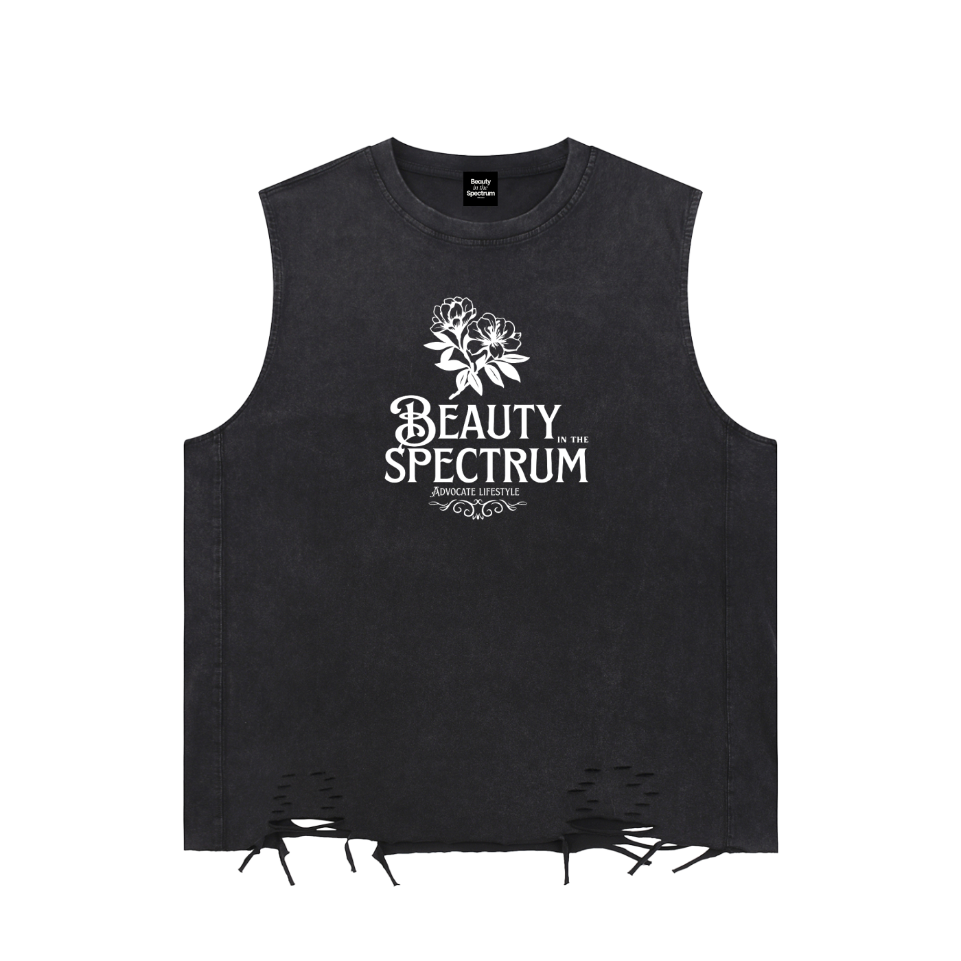 Snow Washed Raw-Hem Tank Top