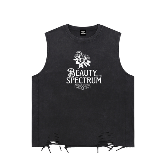 Snow Washed Raw-Hem Tank Top