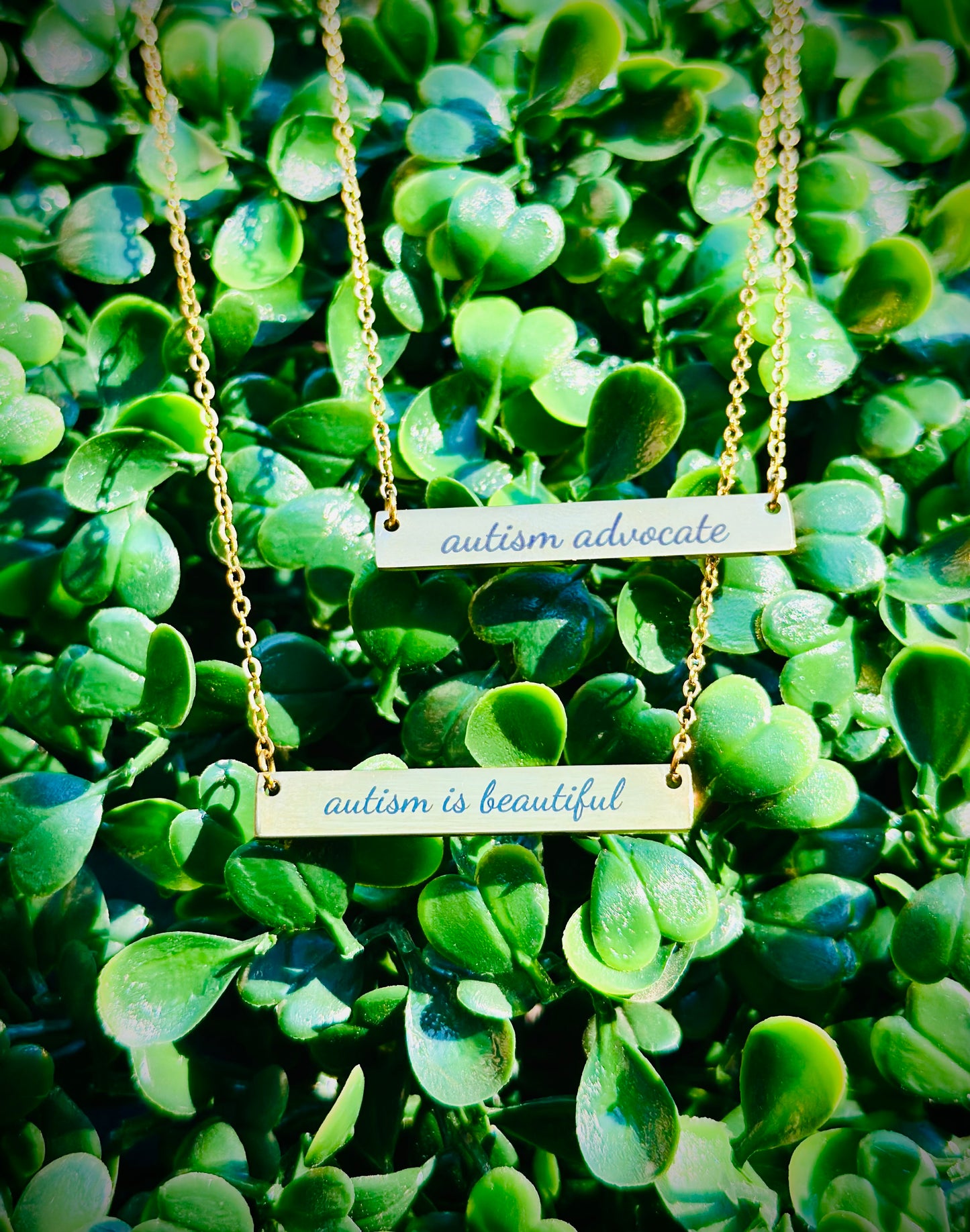 Autism Dainty Bar Necklace