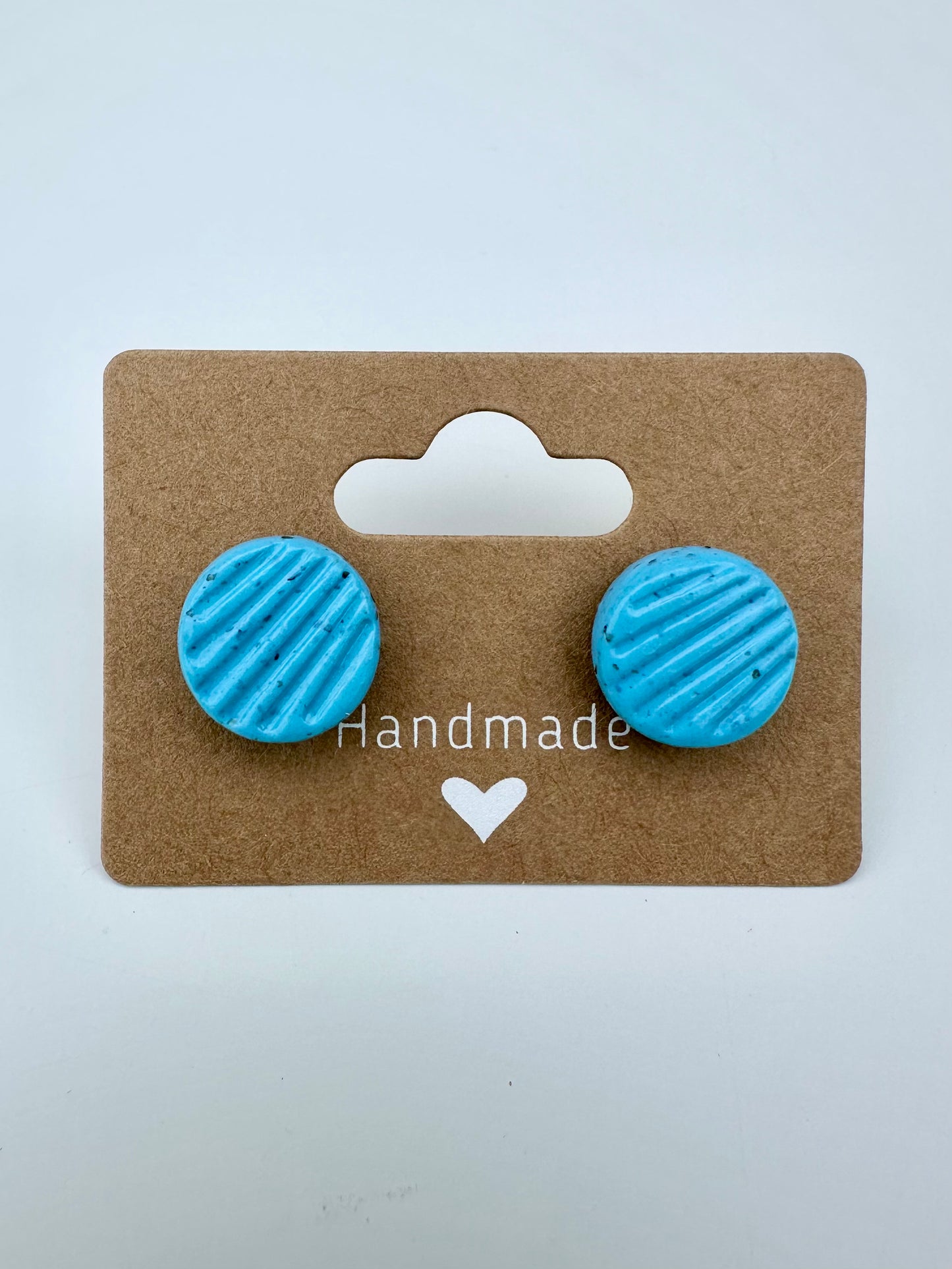 BUTTON STUD EARRINGS