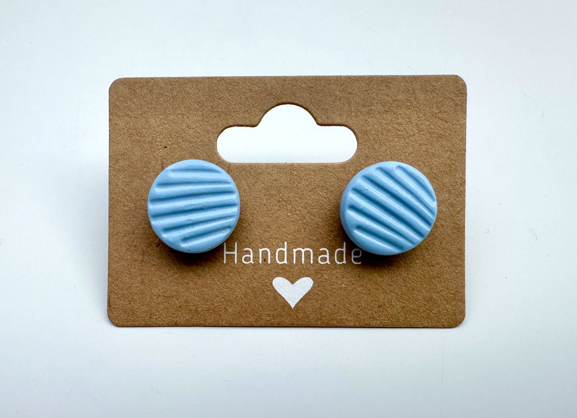 BUTTON STUD EARRINGS