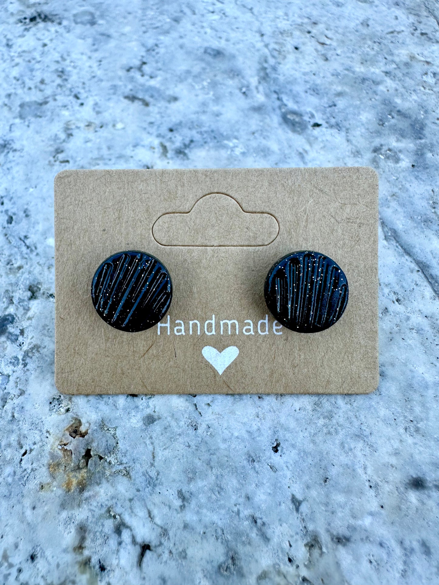 BUTTON STUD EARRINGS