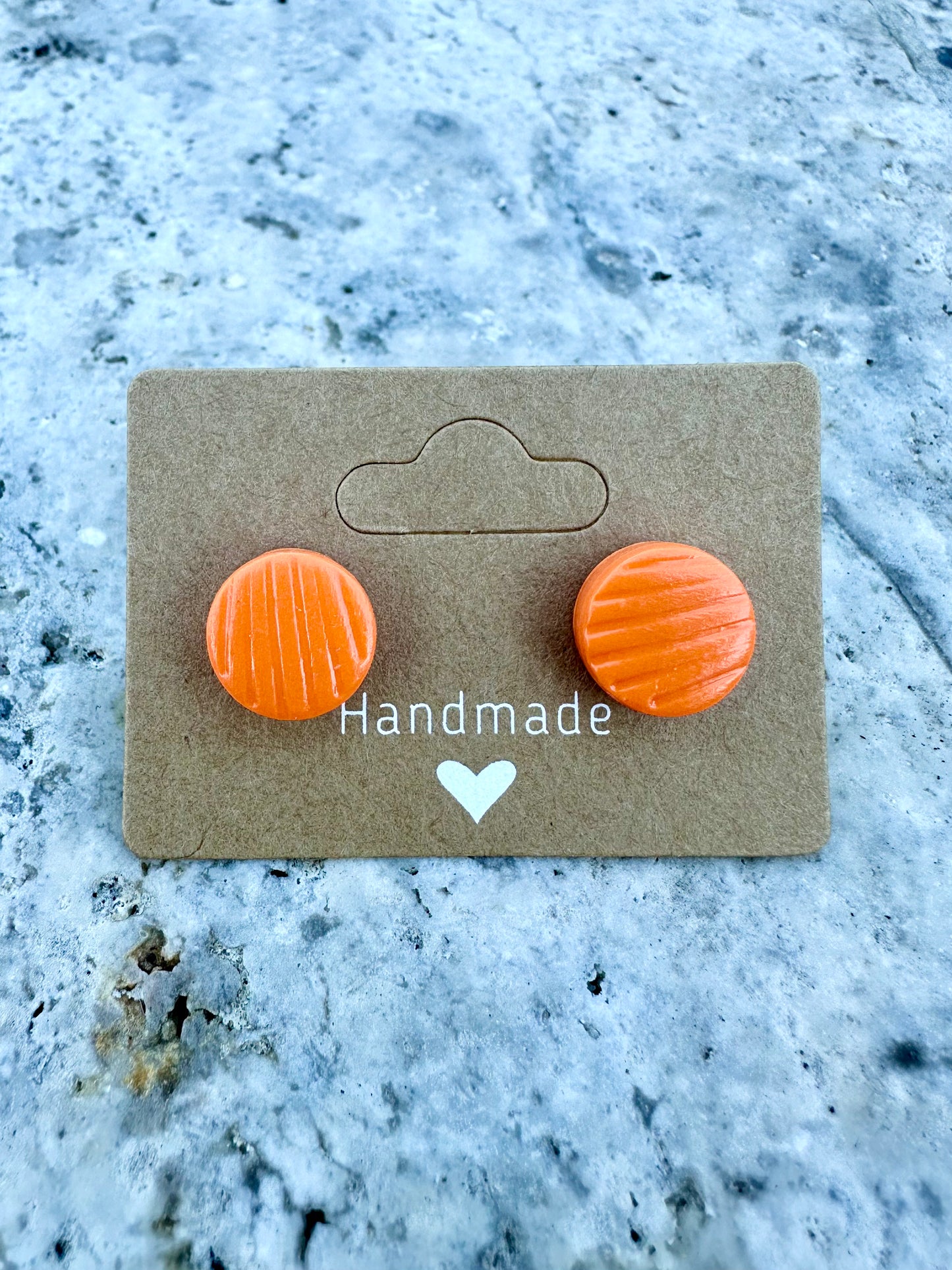 BUTTON STUD EARRINGS