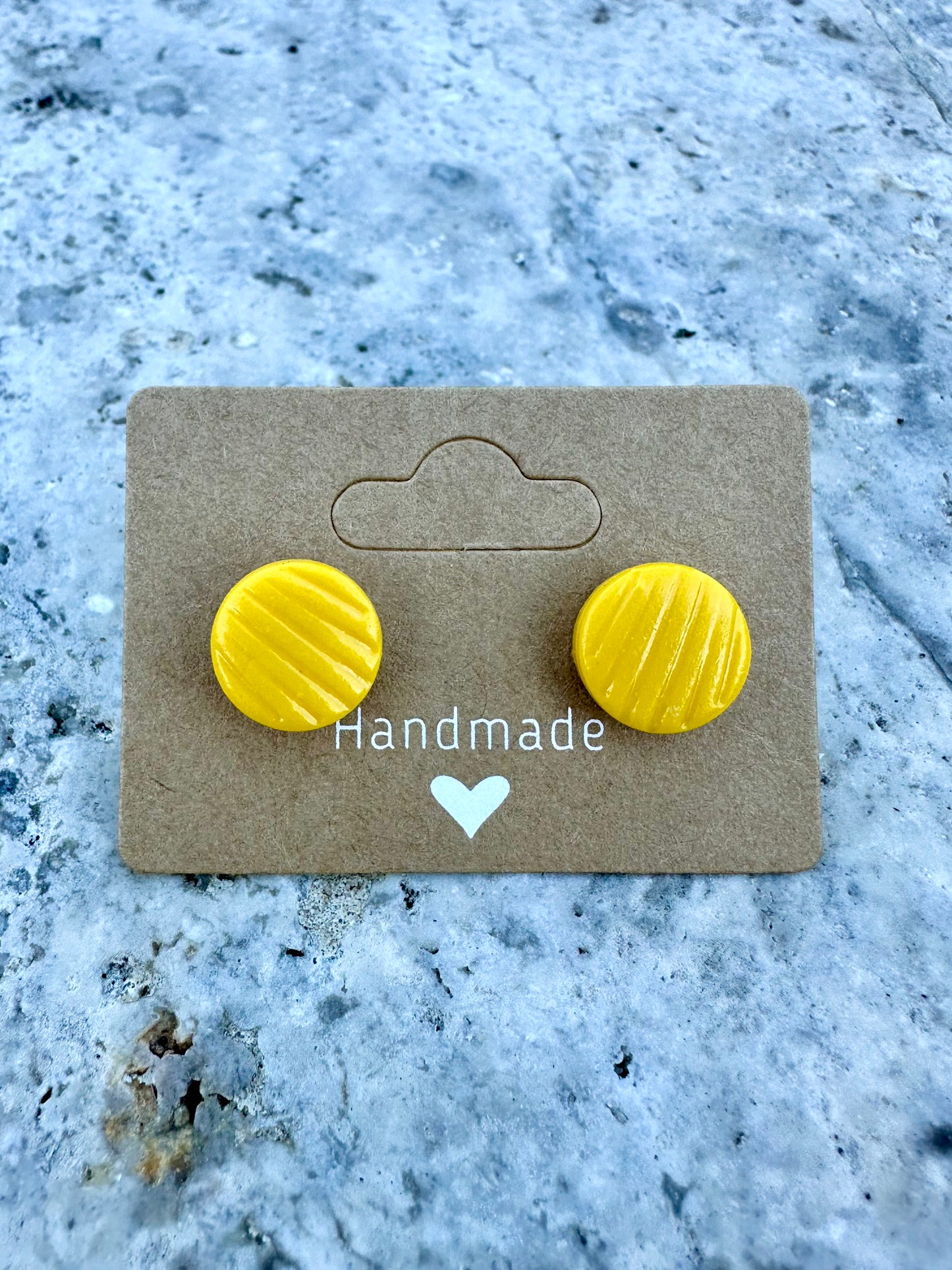 BUTTON STUD EARRINGS