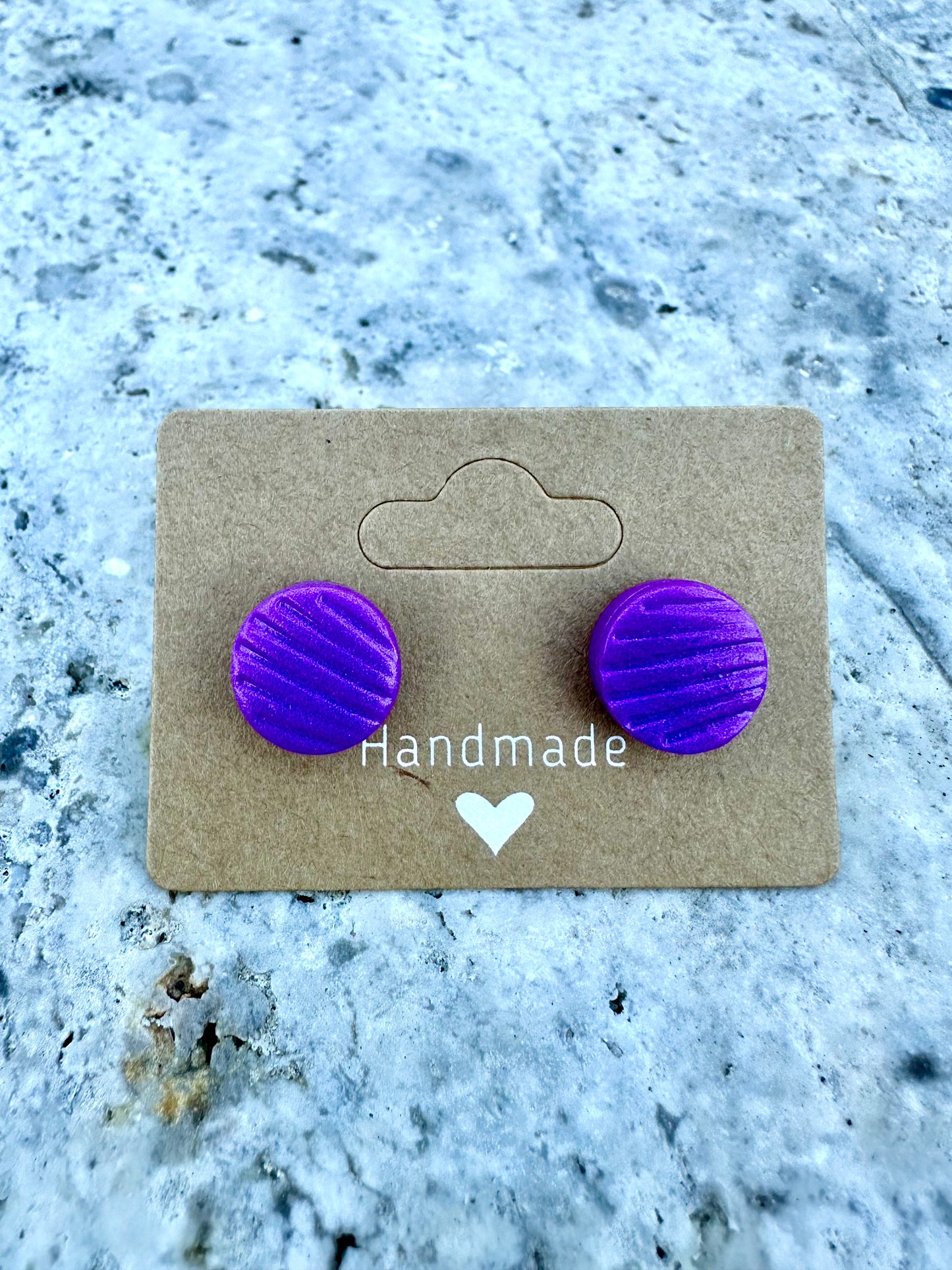 BUTTON STUD EARRINGS