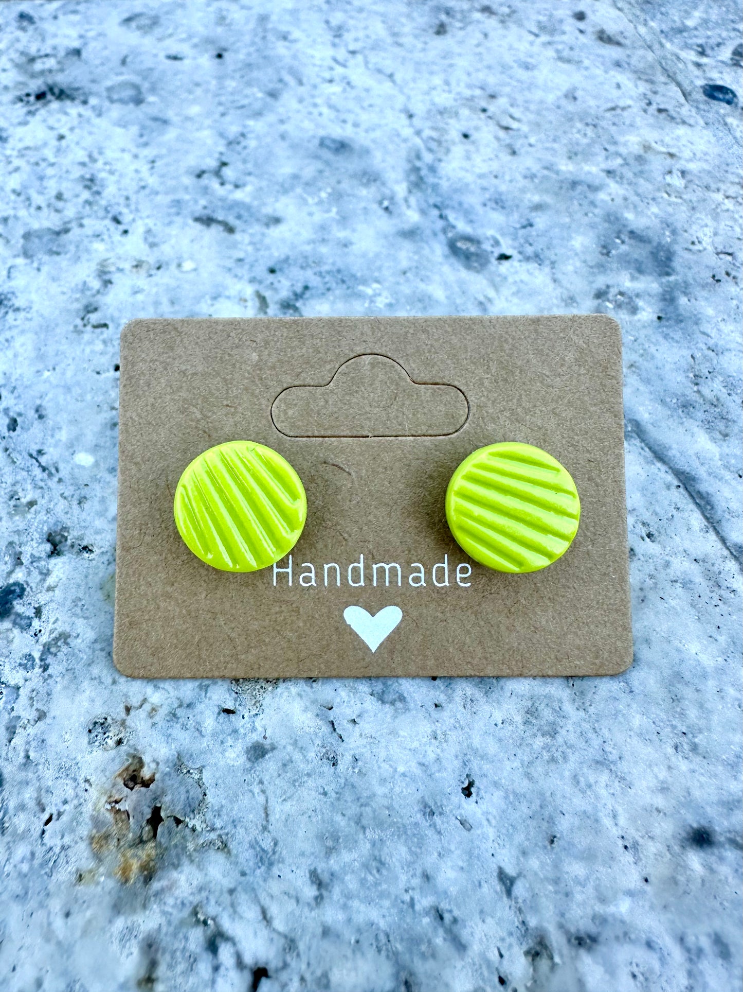 BUTTON STUD EARRINGS