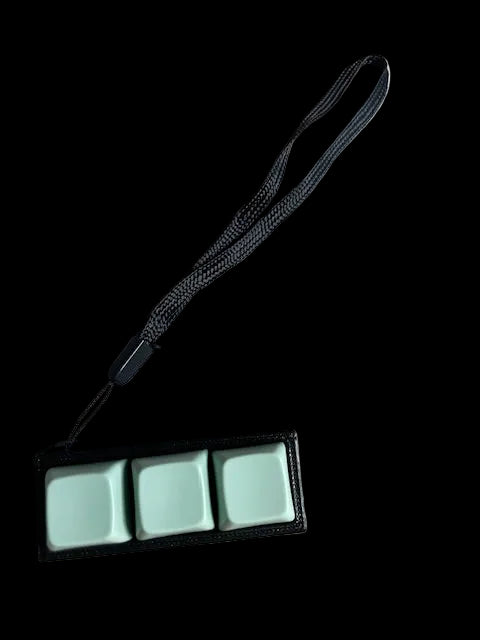 Keyboard Fidget Black Keychains- Three Buttons